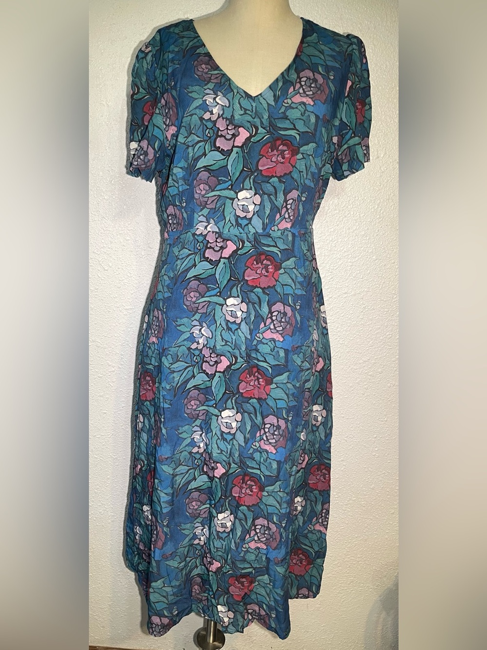 Bohme women’s Blue Floral dress size large